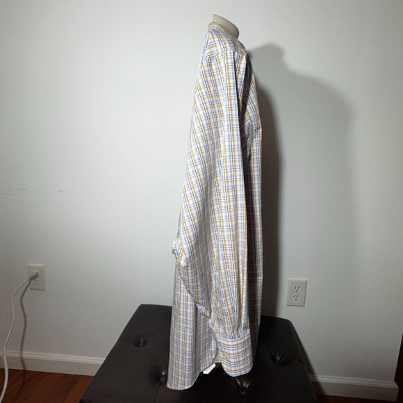 Men's Chaps Plaid Long Sleeve Button Down Dress Shirt - 17 1/2" - Picture 4 of 7